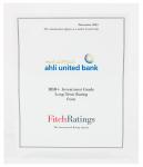 AUB BBB+Investment Grade Long Term Rating from Fitch Rating-November 2003